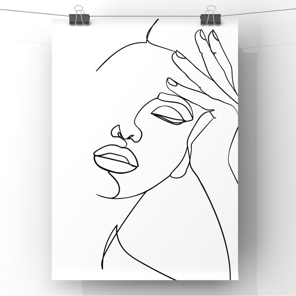 ✨NEW✨Original 8x10 Illustration Minimalist Woman Art Print Un… - Picture 2 of 3